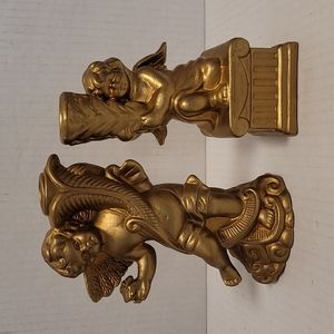 Pair of Gorgeous Cherub Candleholders